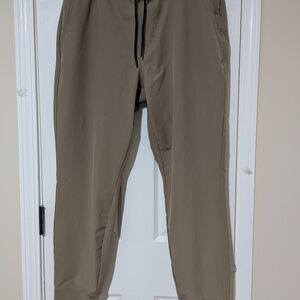 Never Not Hustling Men's Joggers Pants L Beige